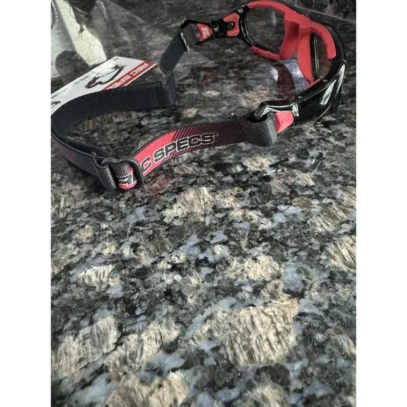 Rec Specs Athletic Goggles Frames RS-41. Red Black. New With Strap